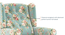 Ellis One Seater Pushback Recliner (One Seater, Dusty Teal Floral) by Urban Ladder - Design 1 Top Image - 761620