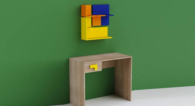 Tetris Study Table (Oak) by Urban Ladder - Front View Design 1 - 761854