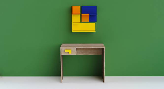 Tetris Study Table (Oak) by Urban Ladder - Design 1 Side View - 761870