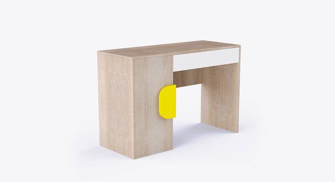 Curious Koala Study Table (Oak & Yellow) by Urban Ladder - Front View Design 1 - 761910