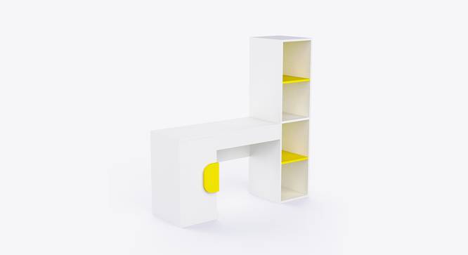 Joy Ride Study Table (White & Yellow) by Urban Ladder - Front View Design 1 - 761918