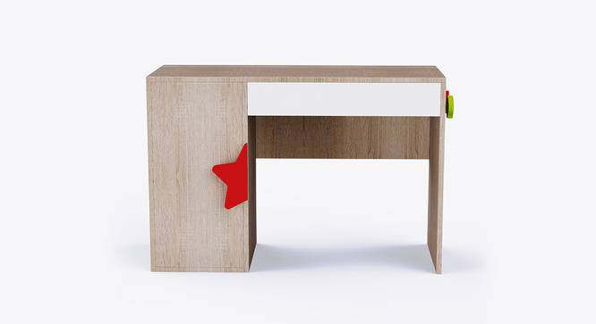 Curious Koala Study Table (Oak & White) by Urban Ladder - Design 1 Side View - 761932