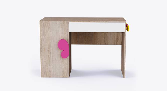 Curious Koala Study Table (Oak & Pink) by Urban Ladder - Design 1 Side View - 761936