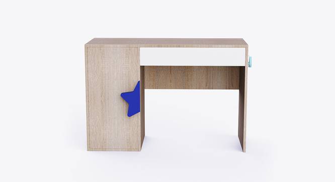 Curious Koala Study Table (Oak & Blue) by Urban Ladder - Design 1 Side View - 761938