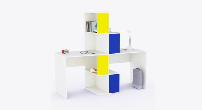 Double Trouble Study Table (White) by Urban Ladder - Front View Design 1 - 762017