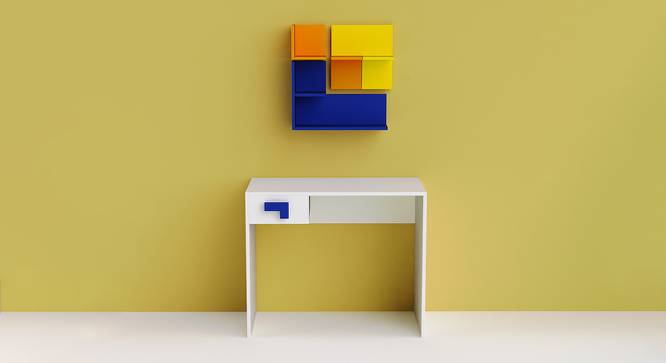 Tetris Study Table (White) by Urban Ladder - Design 1 Side View - 762076