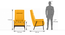 Milo Wing Chair (Matte Mustard Yellow) by Urban Ladder - Dimension Design 1 - 
