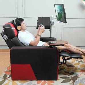 Recliners Design Genx Leatherette One Seater Motorized Recliner in Red Colour