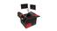 GenX PC Gaming (Red, One Seater) by Urban Ladder - Rear View Design 1 - 764332