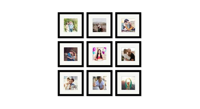 Set of 9 Black Wall Photo Frames - ASPWT23848 (Black) by Urban Ladder - Front View Design 1 - 764451