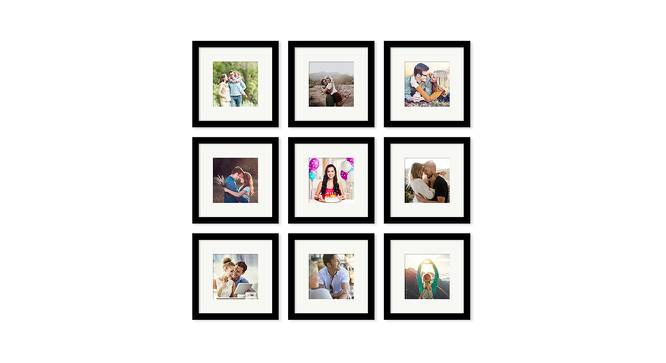Set of 9 Black Wall Photo Frames - ASPWT23848 (Black) by Urban Ladder - Front View Design 1 - 764451