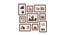 Set of 9 Brown Wall Photo Frames - ASPWT23849 (Brown) by Urban Ladder - Front View Design 1 - 764452