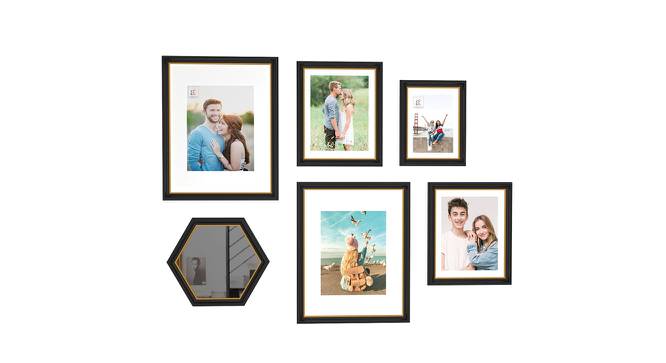 Mars Set of 6 Elite Wall Photoframes for Home Décor Photo Frames for Wall and Living Room Decoration - ASPWT24261 (Black) by Urban Ladder - Front View Design 1 - 764459