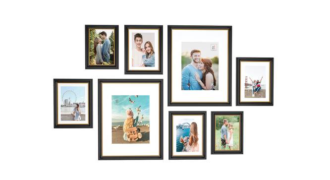 Merry Set of 8 Elite Wall Photoframes for Home Décor Photo Frames for Wall and Living Room Decoration - ASPWT24265 (Black) by Urban Ladder - Front View Design 1 - 764460