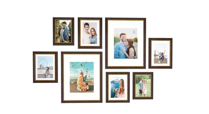 Octave Set of 8 Elite Wall Photoframes for Home Décor Photo Frames for Wall and Living Room Decoration - ASPWT24266 (Brown) by Urban Ladder - Front View Design 1 - 764461