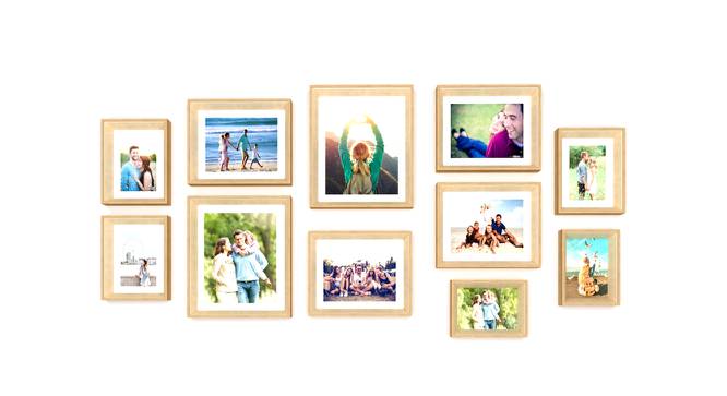 Jerry Set of 11 Elite Beige 3D-Timeline Wall Photoframes for Home & Wall Décor - ASPWT24270 (Beige) by Urban Ladder - Front View Design 1 - 764463