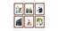Moist Set of 9 Elite Square Black 3D-Timeline Wall Photoframes for Wall Décor - ASPWT24274 (Black) by Urban Ladder - Front View Design 1 - 764464