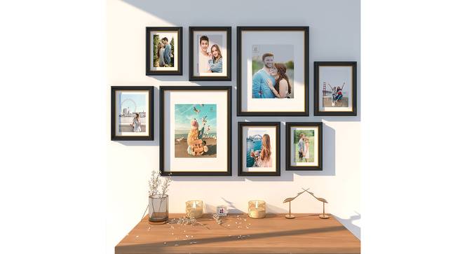 Merry Set of 8 Elite Wall Photoframes for Home Décor Photo Frames for Wall and Living Room Decoration - ASPWT24265 (Black) by Urban Ladder - Design 1 Side View - 764480