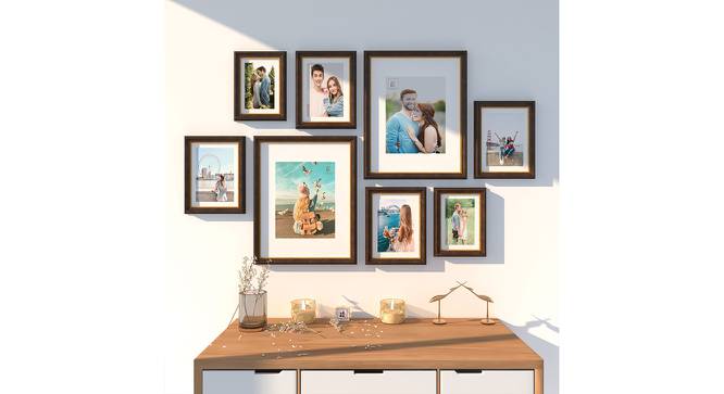 Octave Set of 8 Elite Wall Photoframes for Home Décor Photo Frames for Wall and Living Room Decoration - ASPWT24266 (Brown) by Urban Ladder - Design 1 Side View - 764481