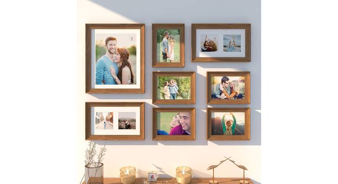 Bogiie Set of 8 Brown 3D Wall PhotoFrames For Home & Wall Décor - ASPWT24269 (Brown) by Urban Ladder - Design 1 Side View - 764482