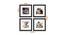 Set of 4 Black Wall Photo Frames - ASPWT23832 (Black) by Urban Ladder - Design 1 Dimension - 764524