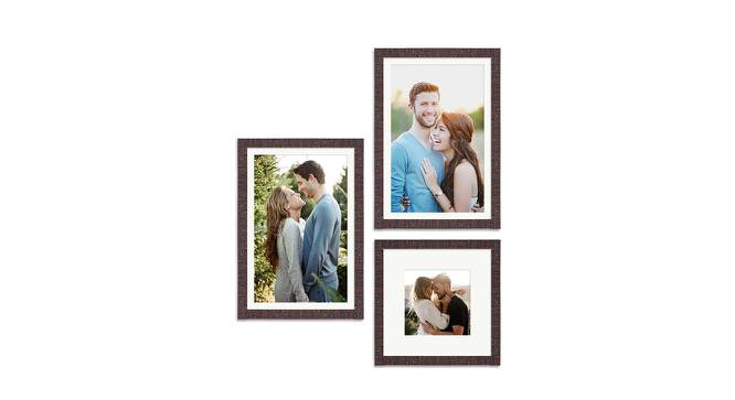 Set of 3 Maroon Wall Photo Frames - ASPWT23830 (Maroon) by Urban Ladder - Front View Design 1 - 764532