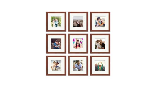 Set of 9 Brown Wall Photo Frames - ASPWT23846 (Brown) by Urban Ladder - Front View Design 1 - 764537