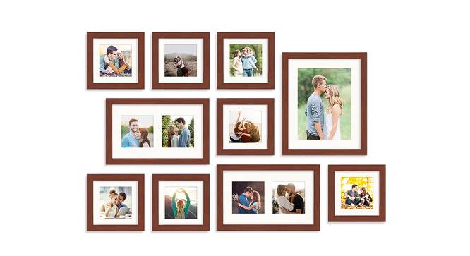 Set of 10 Brown Wall Photo Frames - ASPWT23853 (Brown) by Urban Ladder - Front View Design 1 - 764539