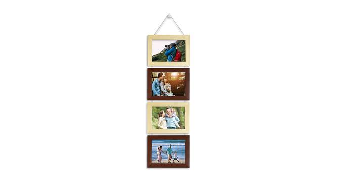 Set of 4 Beige & Brown Wall Hanging Photo Frames - ASHPF23773 (Multicolor) by Urban Ladder - Front View Design 1 - 764541