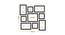 Set of 9 Black Wall Photo Frames - ASPWT23851 (Black) by Urban Ladder - Design 1 Dimension - 764544
