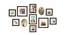 Mercury Set of 11 Elite Wall Photoframes for Home Décor Black Photo Frame with 2 Oval Shape Frames for Wall and Living Room Decoration - ASPWT24257 (Multicolor) by Urban Ladder - Front View Design 1 - 764545