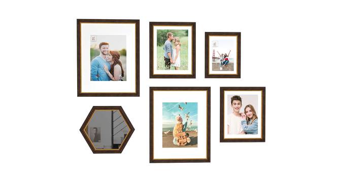Neptune Set of 6 Elite Wall Photoframes for Home Décor Photo Frames for Wall and Living Room Decoration - ASPWT24262 (Brown) by Urban Ladder - Front View Design 1 - 764549