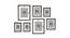 Moon Set of 7 Elite Wall Photoframes for Home Décor Black Photo Frames for Wall and Living Room Decoration - ASPWT24258 (Black) by Urban Ladder - Design 1 Dimension - 764551
