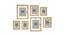 Saturn Set of 7 Elite Wall Photoframes for Home Décor Golden Color Photo Frames for Wall and Living Room Decoration - ASPWT24259 (Gold) by Urban Ladder - Design 1 Dimension - 764552