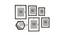 Mars Set of 6 Elite Wall Photoframes for Home Décor Photo Frames for Wall and Living Room Decoration - ASPWT24261 (Black) by Urban Ladder - Design 1 Dimension - 764554