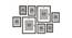 Merry Set of 8 Elite Wall Photoframes for Home Décor Photo Frames for Wall and Living Room Decoration - ASPWT24265 (Black) by Urban Ladder - Design 1 Dimension - 764556