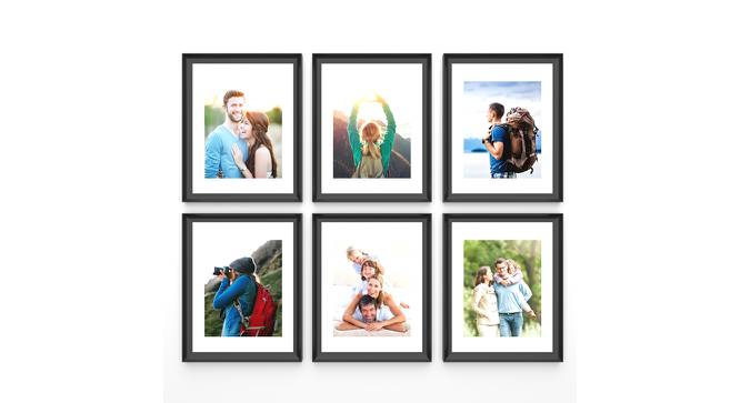 Hexa Set of 9 Elite Square Brown 3D-Timeline Wall Photoframes for Wall Décor - ASPWT24275 (Brown) by Urban Ladder - Front View Design 1 - 764561