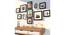 Wella Set of 11 Elite Wall Photoframes for Home Décor Black Photo Frame with 2 Oval Shape Frames for Wall and Living Room Decoration - ASPWT24268 (Multicolor) by Urban Ladder - Design 1 Side View - 764578