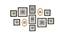 Mercury Set of 11 Elite Wall Photoframes for Home Décor Black Photo Frame with 2 Oval Shape Frames for Wall and Living Room Decoration - ASPWT24257 (Multicolor) by Urban Ladder - Design 1 Dimension - 764645