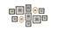 Mercury Set of 11 Elite Wall Photoframes for Home Décor Black Photo Frame with 2 Oval Shape Frames for Wall and Living Room Decoration - ASPWT24257 (Multicolor) by Urban Ladder - Design 1 Dimension - 764645
