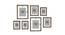 venus Set of 7 Elite Wall Photoframes for Home Decor Dark Brown Color Photo Frames for Wall and Living Room Decoration - ASPWT24260 (Brown) by Urban Ladder - Design 1 Dimension - 764647
