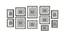 Moist Set of 11 Elite Black 3D-Timeline Wall Photoframes for Home & Wall Décor - ASPWT24271 (Black) by Urban Ladder - Design 1 Dimension - 764658