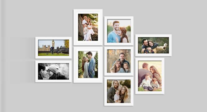 Set of 9 Individual White Photo Frame - ASPWT2701WH (White) by Urban Ladder - Front View Design 1 - 764867