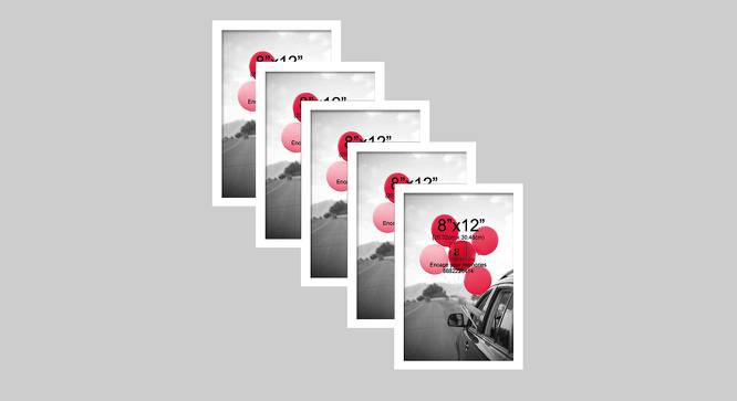 Set of 5 Individual White Photo Frame - ASPWT22297-8X12W_N (White) by Urban Ladder - Front View Design 1 - 764869