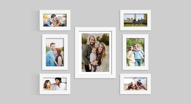 Set of 7 Individual White Photo Frame - ASPWT22662WH (White) by Urban Ladder - Front View Design 1 - 764891