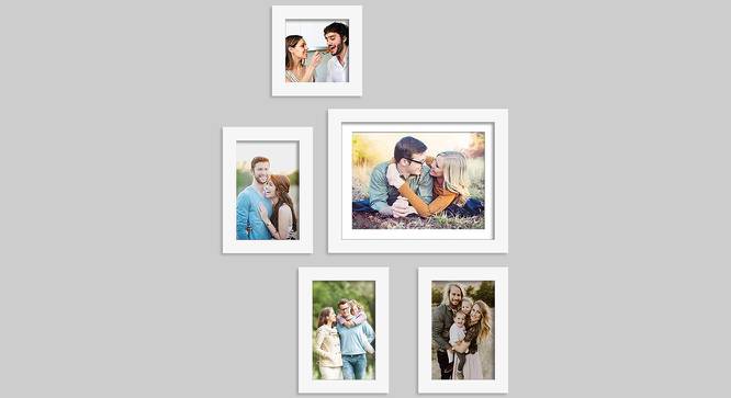 Set of 5 Individual White Photo Frame - ASPWT22669WH (White) by Urban Ladder - Front View Design 1 - 764893