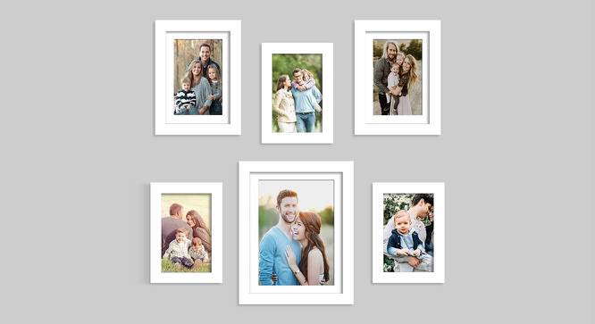 Set of 6 Individual White Photo Frame - ASPWT22670WH (White) by Urban Ladder - Front View Design 1 - 764894