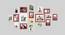 Set of 18 Red & White Wall Photo Frames - ASPWT23827 (Multicolor) by Urban Ladder - Front View Design 1 - 764902