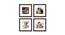 Set of 4 Maroon Wall Photo Frames - ASPWT23831 (Maroon) by Urban Ladder - Front View Design 1 - 764904