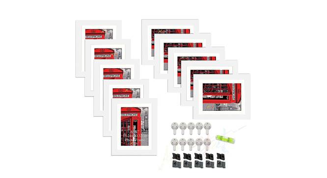 Set of 10 Individual White Photo Frame - ASPWT22300WH (White) by Urban Ladder - Front View Design 1 - 764933